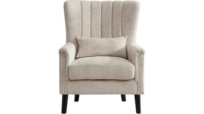 Brevalo-nojatuoli bouclé-kankaasta - Kermanvärinen - Huonekalut - Tuoli & nojatuoli - Nojatuoli & lepotuoli