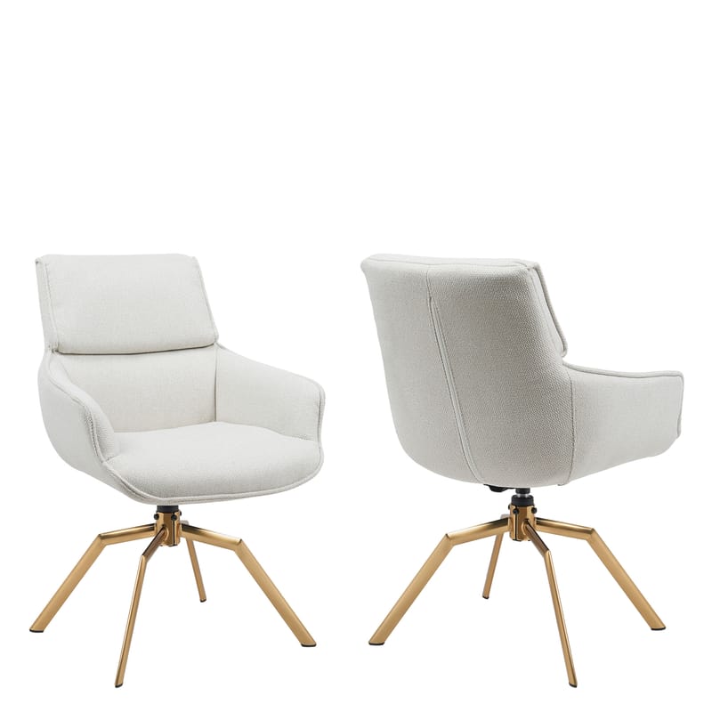 Calrosen Työtuoli 2-pakkaus - Beige - Huonekalut - Tuoli & nojatuoli - Työtuolit