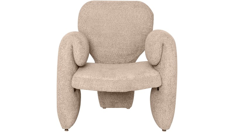 Calvero-nojatuoli kankaasta - Beige - Huonekalut - Tuoli & nojatuoli - Nojatuoli & lepotuoli