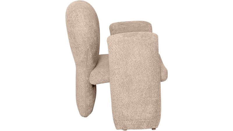 Calvero-nojatuoli kankaasta - Beige - Huonekalut - Tuoli & nojatuoli - Nojatuoli & lepotuoli