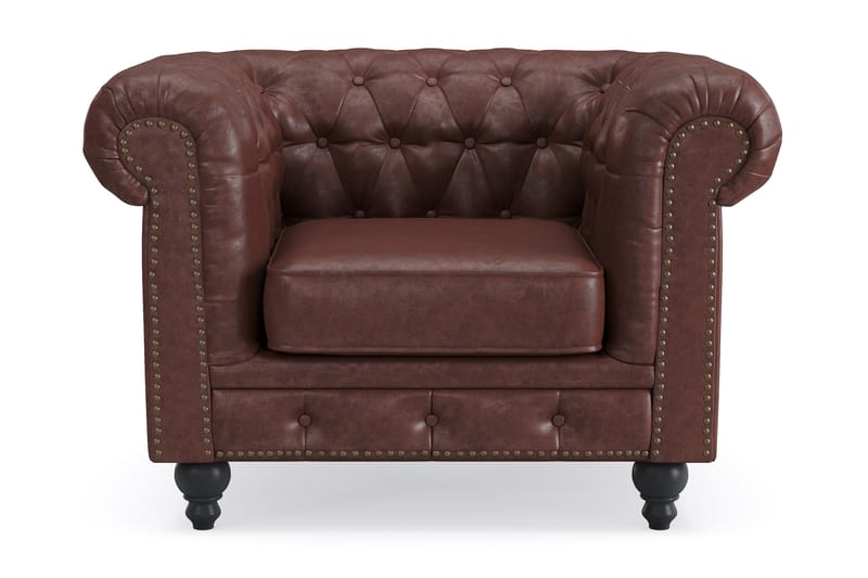 Chesterfield Deluxe nojatuoli - Tummanruskea - Huonekalut - Tuoli & nojatuoli - Nojatuoli & lepotuoli