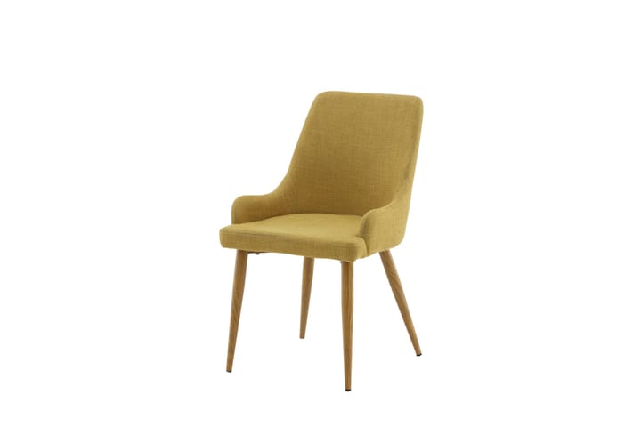 Deandra Käsinojatuoli Keltainen - Venture Home - Ruokapöydän tuolit - Meikkituoli - Käsinojallinen tuoli