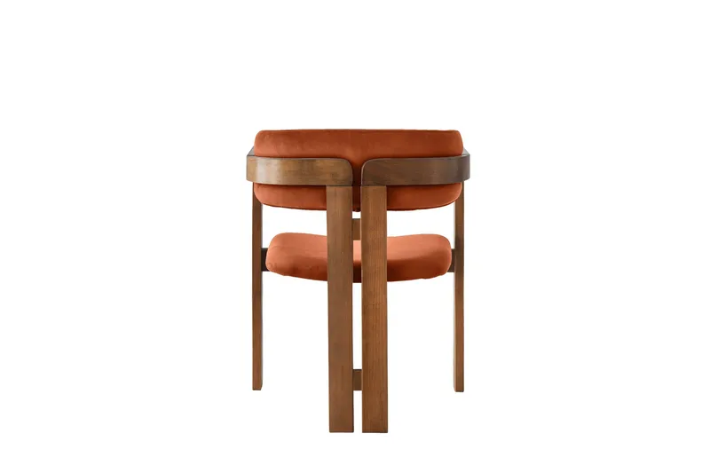 Dellon Käsinojatuoli - Pähkinäpuu/Punainen - Huonekalut - Tuoli & nojatuoli - Ruokapöydän tuolit