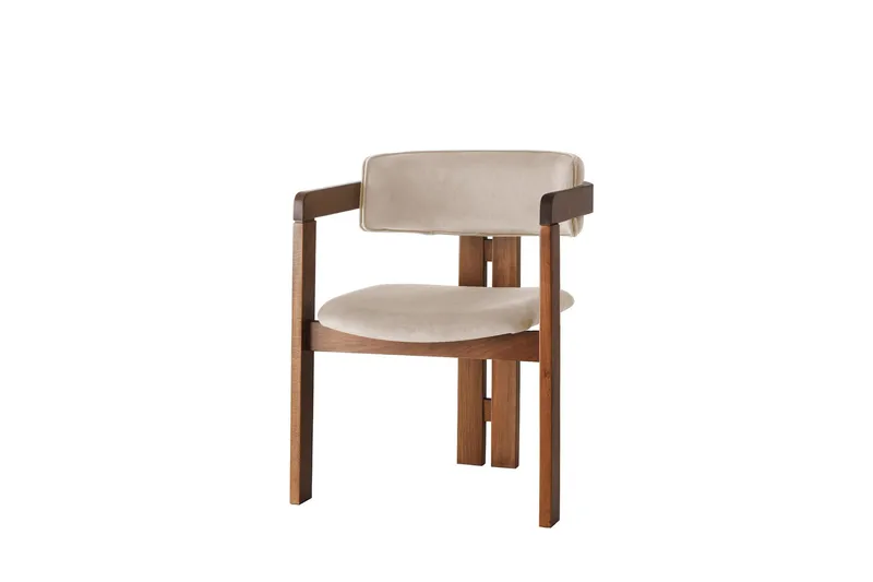 Dellon Käsinojatuoli, Pähkinäpuu/Beige