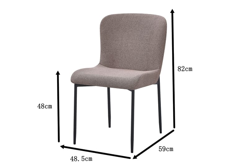 Elsie Ruokatuoli - Harmaa - Huonekalut - Tuoli & nojatuoli - Ruokapöydän tuolit