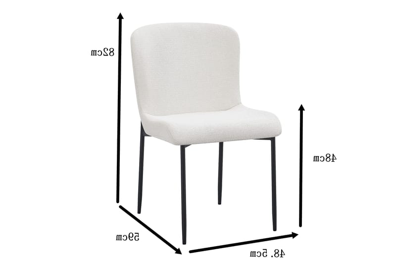 Elsie Ruokatuoli - Valkoinen - Huonekalut - Tuoli & nojatuoli - Ruokapöydän tuolit