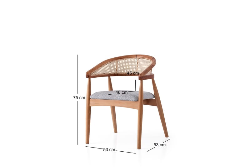 Esau Käsinojatuoli - Tammi/Sininen - Huonekalut - Tuoli & nojatuoli - Ruokapöydän tuolit