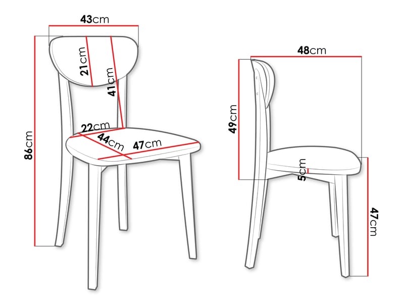 Esher ruokatuoli - valkoinen, harmaa - Huonekalut - Tuoli & nojatuoli - Ruokapöydän tuolit