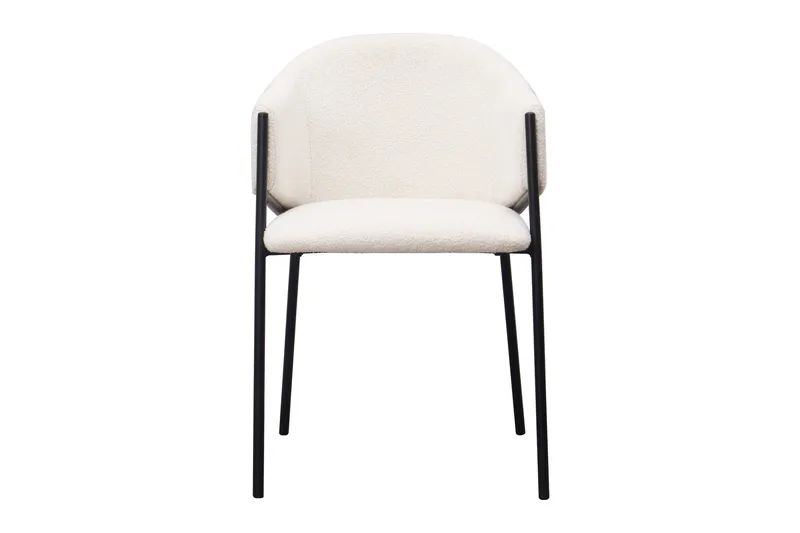 Filip Ruokatuoli - Valkoinen Bouclé - Huonekalut - Tuoli & nojatuoli - Ruokapöydän tuolit