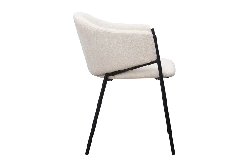 Filip Ruokatuoli - Valkoinen Bouclé - Huonekalut - Tuoli & nojatuoli - Ruokapöydän tuolit