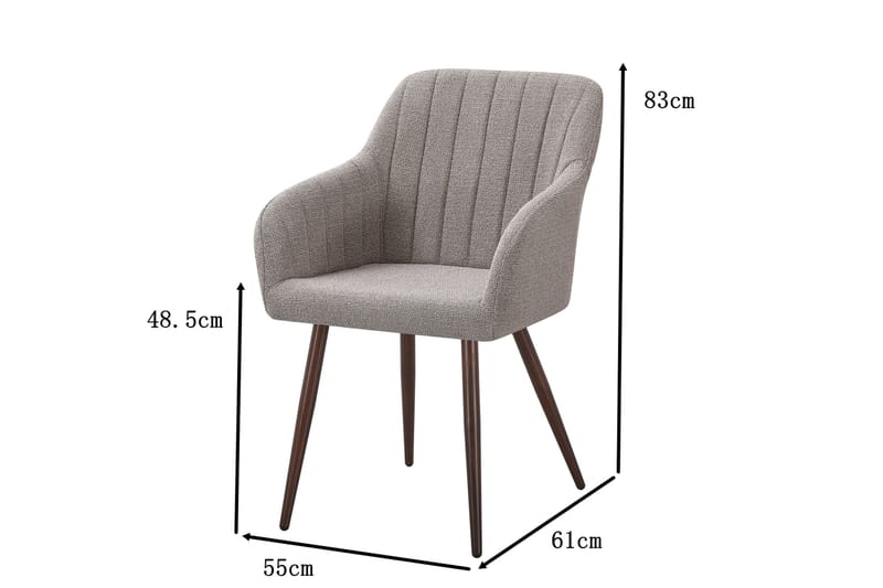 Filippa-ruokatuoli - Harmaa - Huonekalut - Tuoli & nojatuoli - Ruokapöydän tuolit