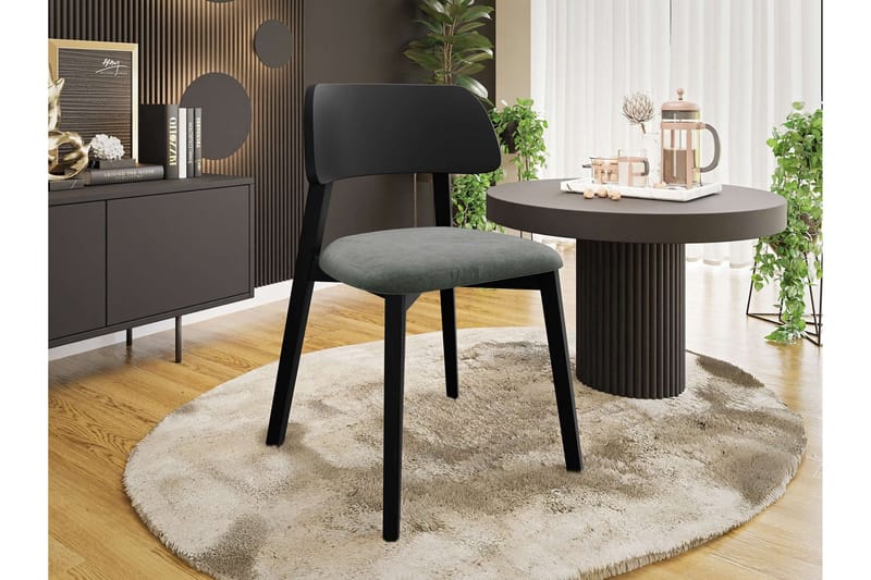 Flannery ruokatuoli - Harmaa/Musta - Huonekalut - Tuoli & nojatuoli - Ruokapöydän tuolit