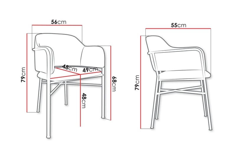 Floden nojatuoli - Vaaleanharmaa/Musta - Huonekalut - Tuoli & nojatuoli - Ruokapöydän tuolit