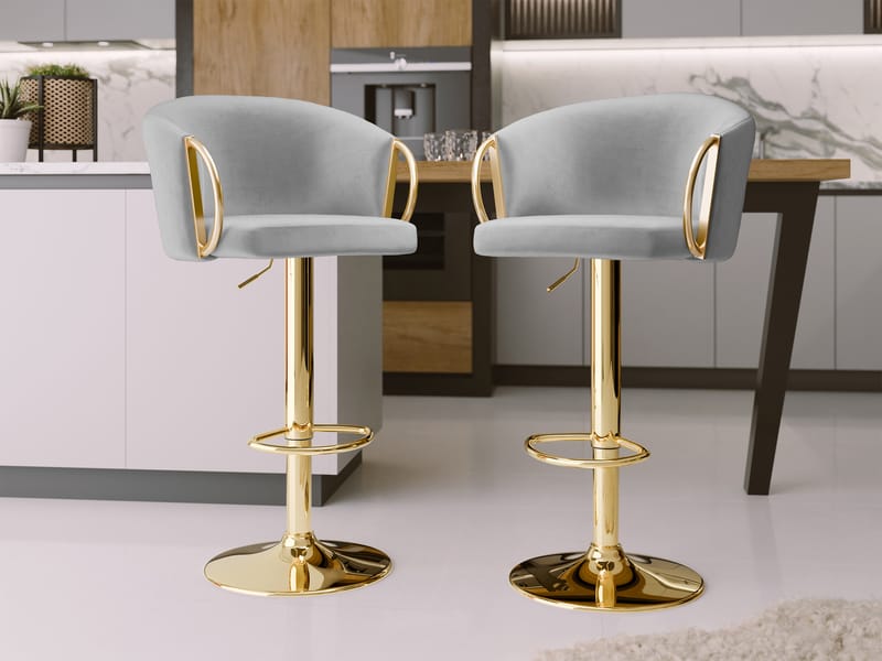 Garrick Baarituoli 84 cm 2-pakkaus - Harmaa - Huonekalut - Tuoli & nojatuoli - Baarituoli