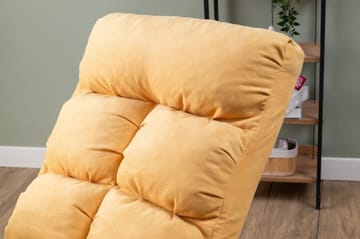 Gladfield soikea keinutuoli reclinerilla samettia metallirungolla - Keltainen - Huonekalut - Tuoli & nojatuoli - Pyörivät tuolit & keinutuoli