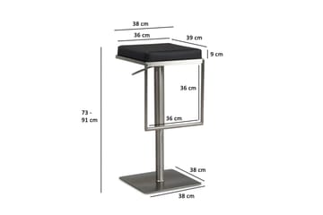 Goyel Baarituoli 91 cm - Hopea - Huonekalut - Tuoli & nojatuoli - Baarituoli