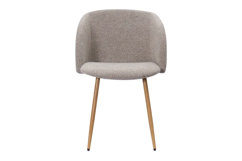 Greya Ruokatuoli käsinojilla - Greige buklee / Metallijalat tammi - Huonekalut - Tuoli & nojatuoli - Ruokapöydän tuolit