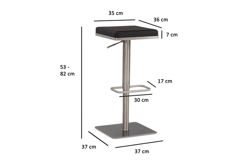 Gungi Baarituoli 82 cm - Hopea - Huonekalut - Tuoli & nojatuoli - Baarituoli