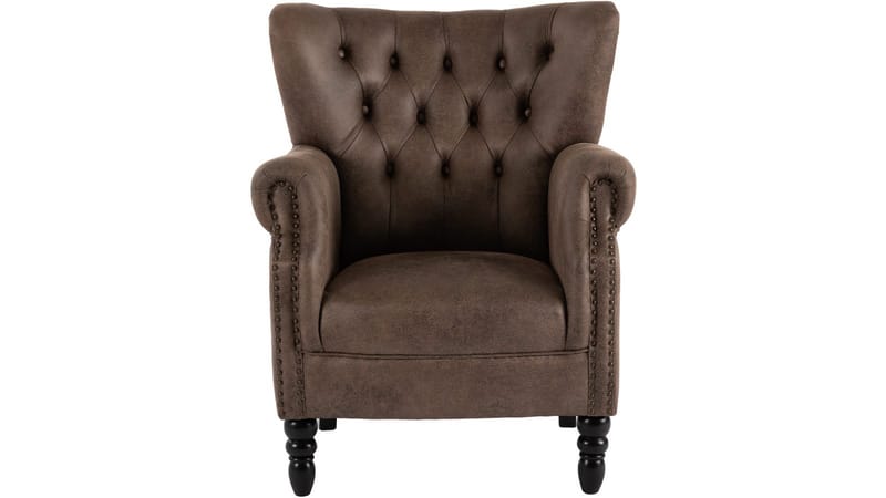 Halvion-nojatuoli käsinojilla, Ruskea