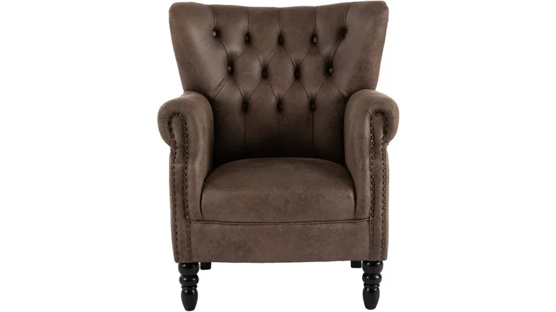 Halvion-nojatuoli käsinojilla, Ruskea