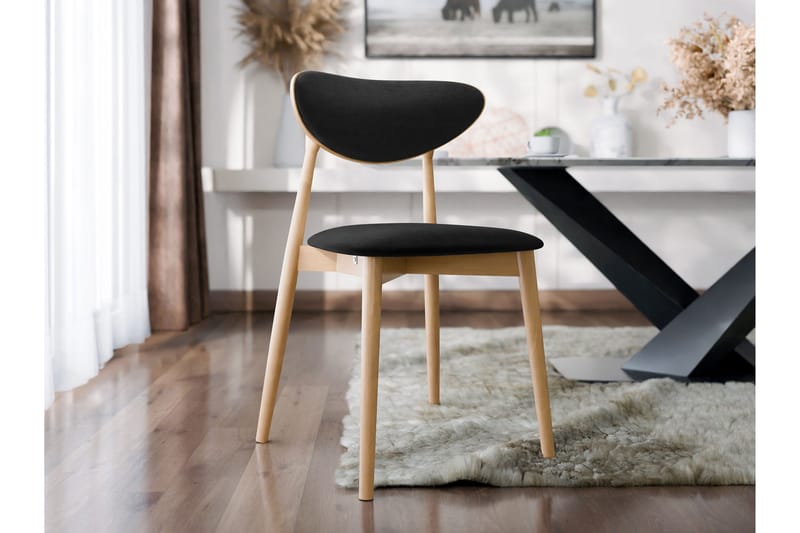 Hilfiger ruokatuoli - Musta/Beige - Huonekalut - Tuoli & nojatuoli - Ruokapöydän tuolit