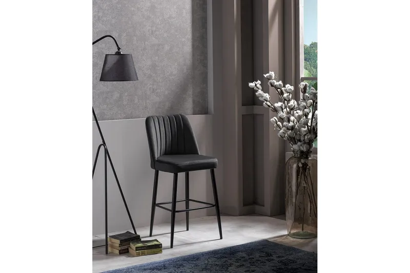 Huddy Baariryhmä 49 cm - Antrasiitti/Musta - Huonekalut - Tuoli & nojatuoli - Baarituoli