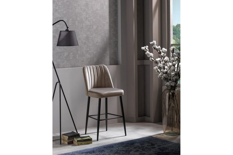Huddy Baariryhmä 49 cm - Cappuccino/Musta - Huonekalut - Tuoli & nojatuoli - Baarituoli
