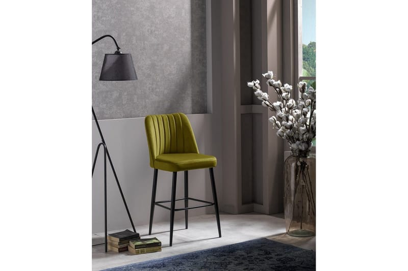 Huddy Baariryhmä 49 cm - Keltainen/Musta - Huonekalut - Tuoli & nojatuoli - Baarituoli