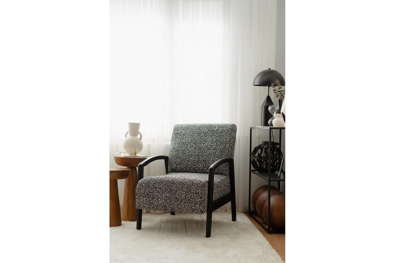 Illen Öronlappsfåtölj - Musta/Valkoinen - Huonekalut - Tuoli & nojatuoli - Nojatuoli & lepotuoli