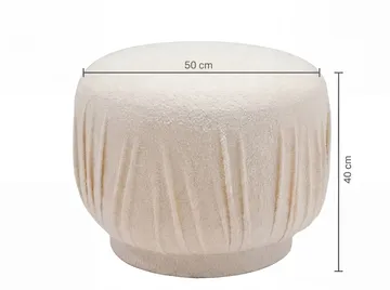 Älven pyöreä istuinrahi 50 cm kankaasta - vaalea kermanvärinen - Huonekalut - Tuoli & nojatuoli - Jakkara & jalkarahi - Säkkirahi