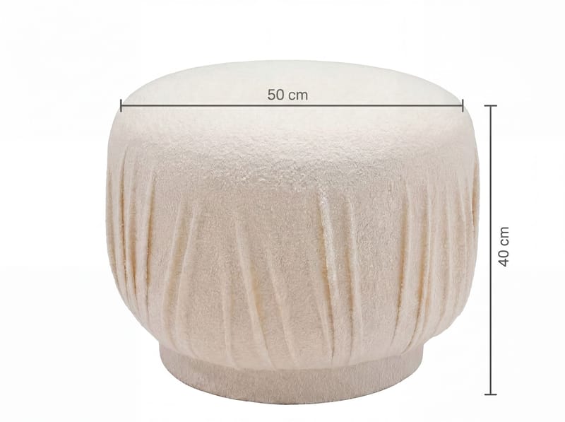 Älven pyöreä istuinrahi 50 cm kankaasta - vaalea kermanvärinen - Huonekalut - Tuoli & nojatuoli - Jakkara & jalkarahi - Säkkirahi