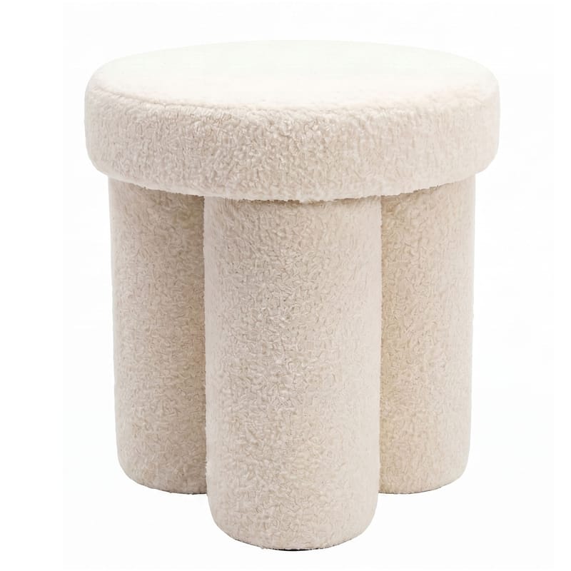 Ölvik pyöreä istuinrahi 40 cm teddy-kankaasta - vaalea kermanvärinen - Huonekalut - Tuoli & nojatuoli - Jakkara & jalkarahi - Säkkirahi