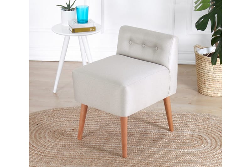 Anaro rahituoli 43 cm suorakaide - Beige - Huonekalut - Tuoli & nojatuoli - Jakkara & jalkarahi - Säkkirahi