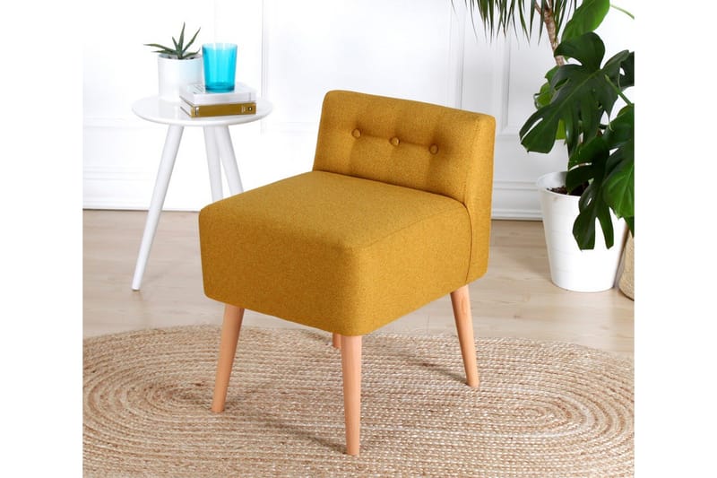 Anaro rahituoli 43 cm suorakaide - Keltainen - Huonekalut - Tuoli & nojatuoli - Jakkara & jalkarahi - Säkkirahi