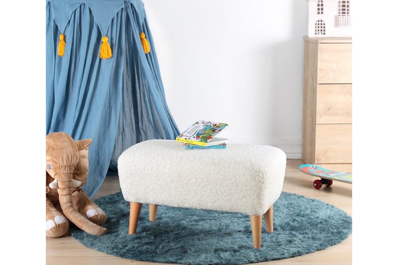 Anaro rahituoli 61 cm suorakaide - Valkoinen - Huonekalut - Tuoli & nojatuoli - Jakkara & jalkarahi - Säkkirahi