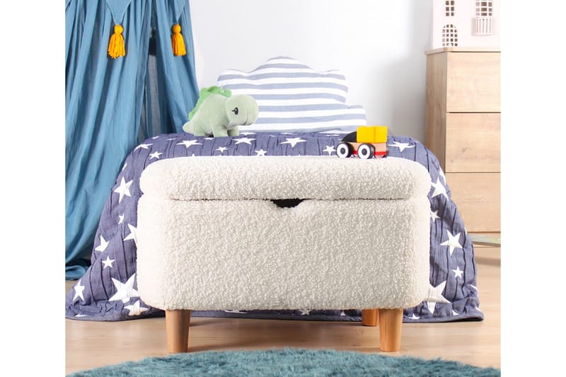 Anaro rahituoli 61 cm suorakaide - Valkoinen - Huonekalut - Tuoli & nojatuoli - Jakkara & jalkarahi - Säkkirahi