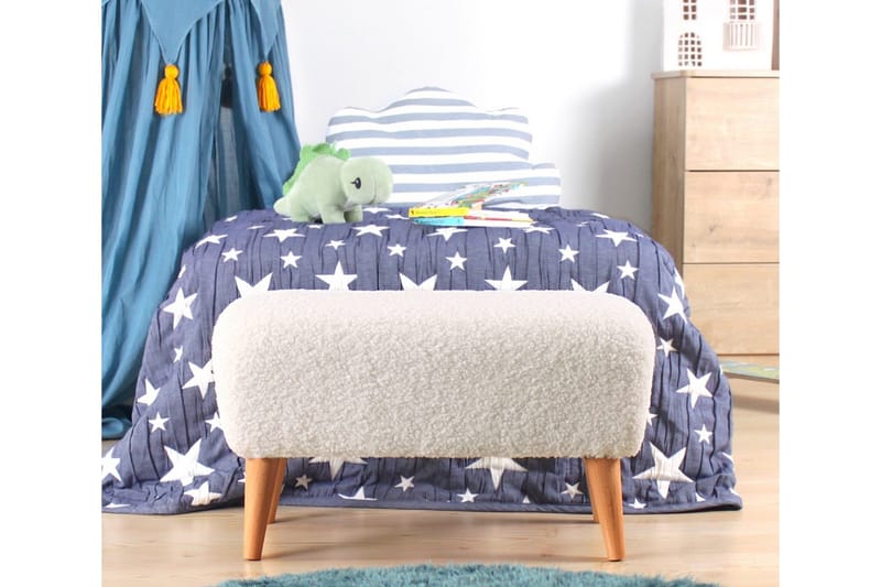 Anaro rahituoli 61 cm suorakaide - Valkoinen - Huonekalut - Tuoli & nojatuoli - Jakkara & jalkarahi - Säkkirahi