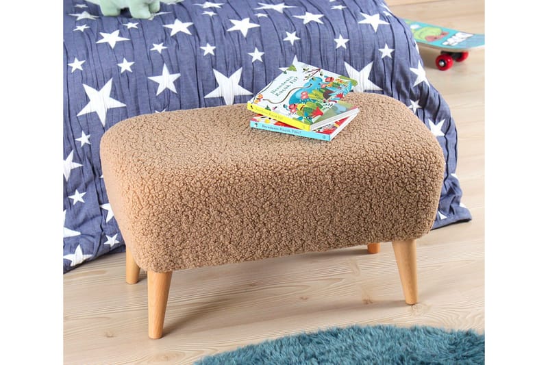 Anaro rahituoli 61 cm suorakaide - Ruskea - Huonekalut - Tuoli & nojatuoli - Jakkara & jalkarahi - Säkkirahi