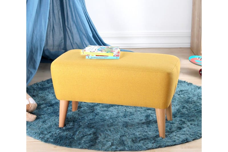 Anaro rahituoli 61 cm suorakaide - Keltainen - Huonekalut - Tuoli & nojatuoli - Jakkara & jalkarahi - Säkkirahi