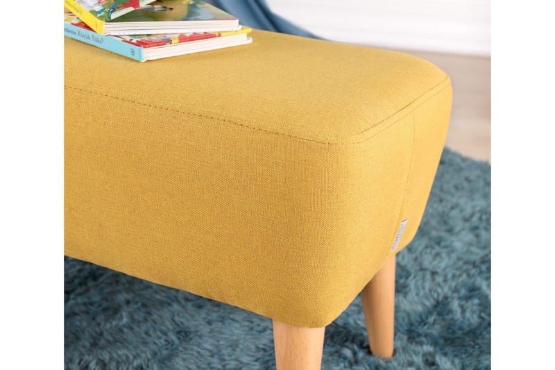 Anaro rahituoli 61 cm suorakaide - Keltainen - Huonekalut - Tuoli & nojatuoli - Jakkara & jalkarahi - Säkkirahi