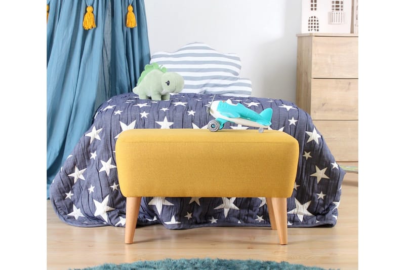 Anaro rahituoli 61 cm suorakaide - Keltainen - Huonekalut - Tuoli & nojatuoli - Jakkara & jalkarahi - Säkkirahi