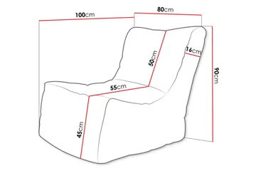Afridi Istuinrahi Ulkokäyttöön 100 cm - Beige - Huonekalut - Tuoli & nojatuoli - Jakkara & jalkarahi - Säkkirahi