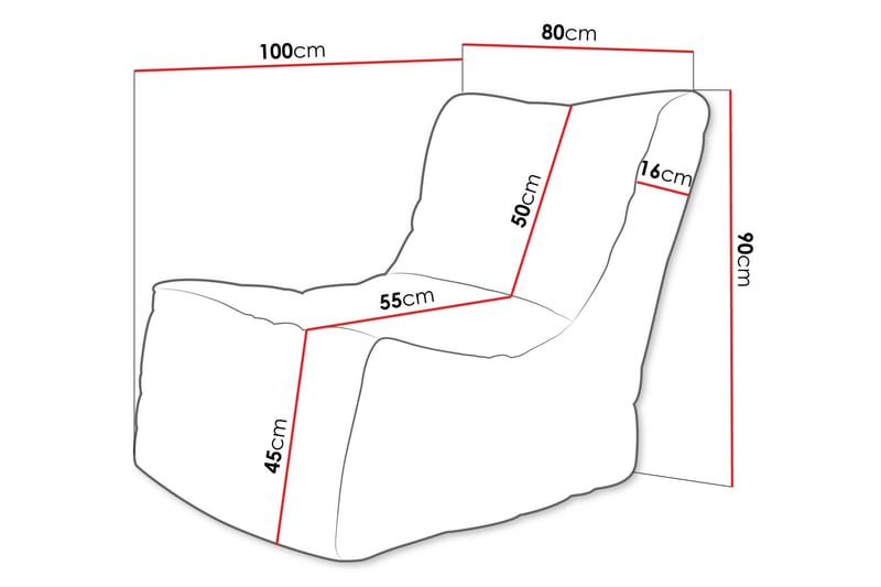Afridi Istuinrahi Ulkokäyttöön 100 cm - Beige - Huonekalut - Tuoli & nojatuoli - Jakkara & jalkarahi - Säkkirahi