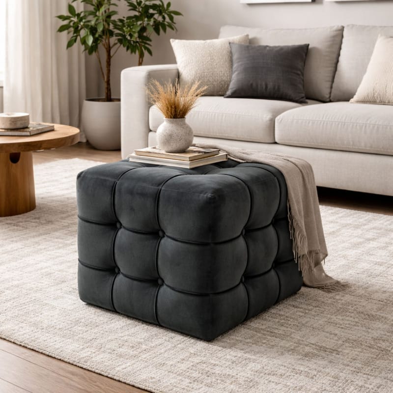 Ameias Istuinrahi 42 cm - Harmaa - Huonekalut - Tuoli & nojatuoli - Jakkara & jalkarahi - Säkkirahi