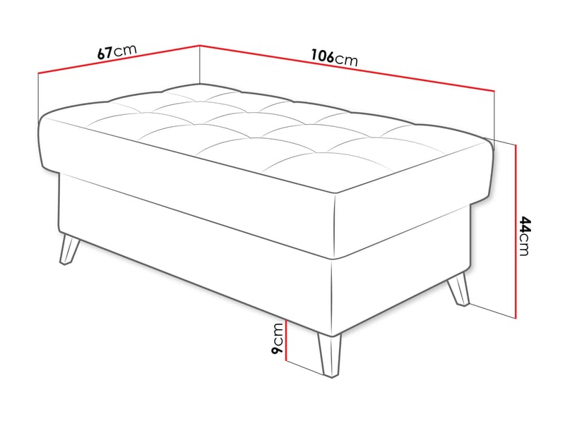 Amshyttan Rahi 106 cm - Violetti - Huonekalut - Tuoli & nojatuoli - Jakkara & jalkarahi - Rahi