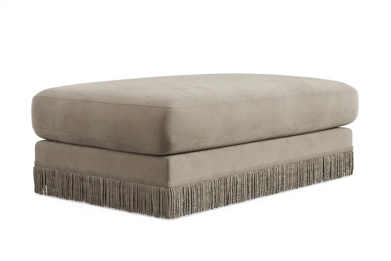 Arken Lyx Suorakulmainen Rahi Sametista - Beige - Huonekalut - Tuoli & nojatuoli - Jakkara & jalkarahi - Rahi