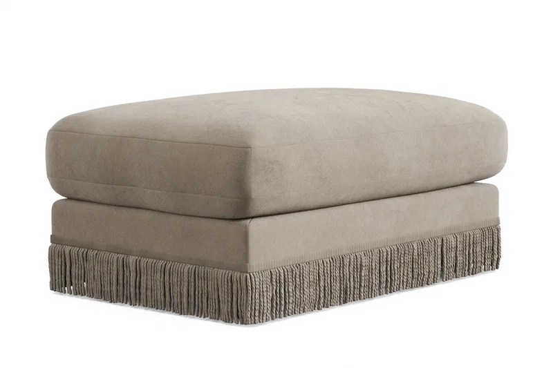 Arken Lyx Suorakulmainen Rahi Sametista - Beige - Huonekalut - Tuoli & nojatuoli - Jakkara & jalkarahi - Rahi