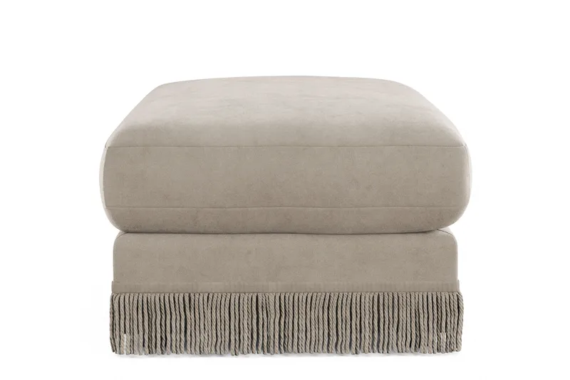 Arken Lyx Suorakulmainen Rahi Sametista - Beige - Huonekalut - Tuoli & nojatuoli - Jakkara & jalkarahi - Rahi