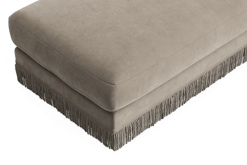 Arken Lyx Suorakulmainen Rahi Sametista - Beige - Huonekalut - Tuoli & nojatuoli - Jakkara & jalkarahi - Rahi