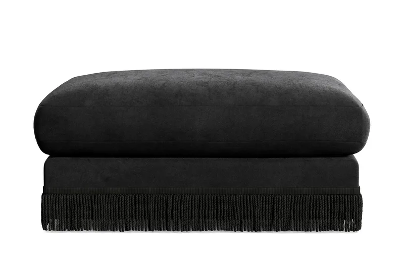 Arken Lyx Suorakulmainen Rahi Sametista - Musta - Huonekalut - Tuoli & nojatuoli - Jakkara & jalkarahi - Rahi